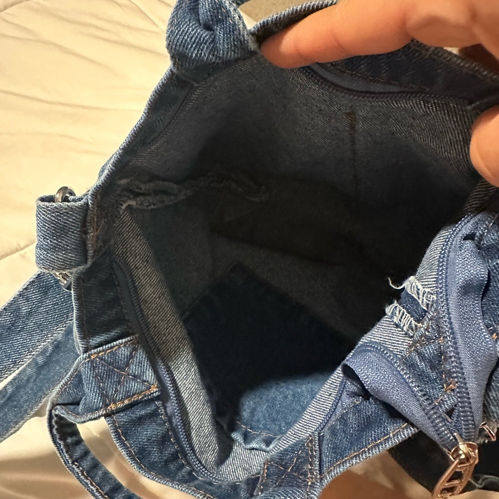 Stylish Denim Tote Bag - Picture 3 of 5